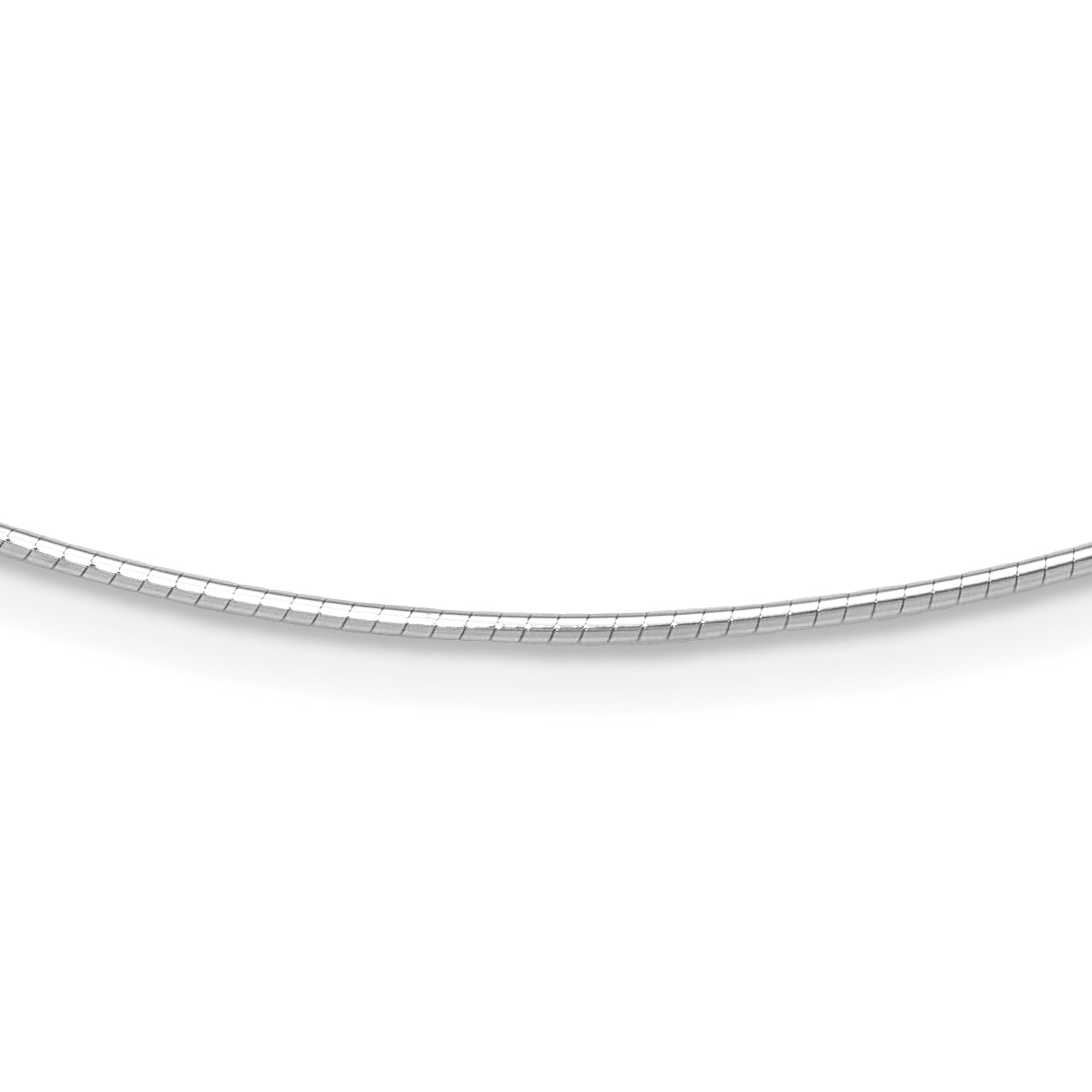 14K White Gold 1.2mm Detachable Clasp Omega Necklace Main image