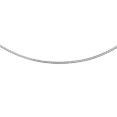 Leslie's 14K White Gold 1.2mm Omega/Detachable Clasp