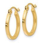 14K Gold Polished Hoop Earrings with Hollow Design  Elegant & Lightweight