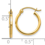 14K Gold Polished Hoop Earrings with Hollow Design  Elegant & Lightweight
