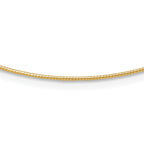 14K 1MM Round Detachable clasp Omega Necklace