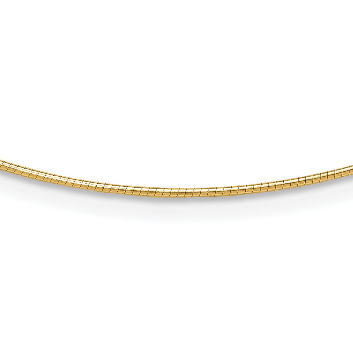 14K 1MM Round Detachable clasp Omega Necklace