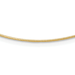 14K 1MM Round Detachable clasp Omega Necklace