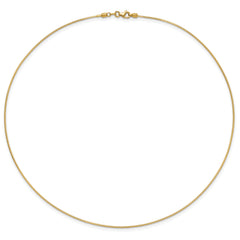 14K 1MM Round Detachable clasp Omega Necklace