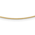 14K 1MM Round Detachable clasp Omega Necklace