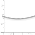 14K White Gold 1MM Round Detachable clasp Omega Necklace