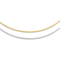 14K Gold Reversible Omega Necklace with Adjustable Length