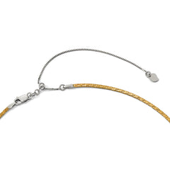 14K Gold Reversible Omega Necklace with Adjustable Length