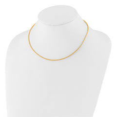14K Gold Reversible Omega Necklace with Adjustable Length
