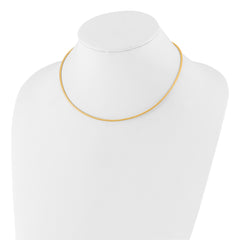 14K Two-Tone Gold Reversible Omega Necklace with Adjustable Design