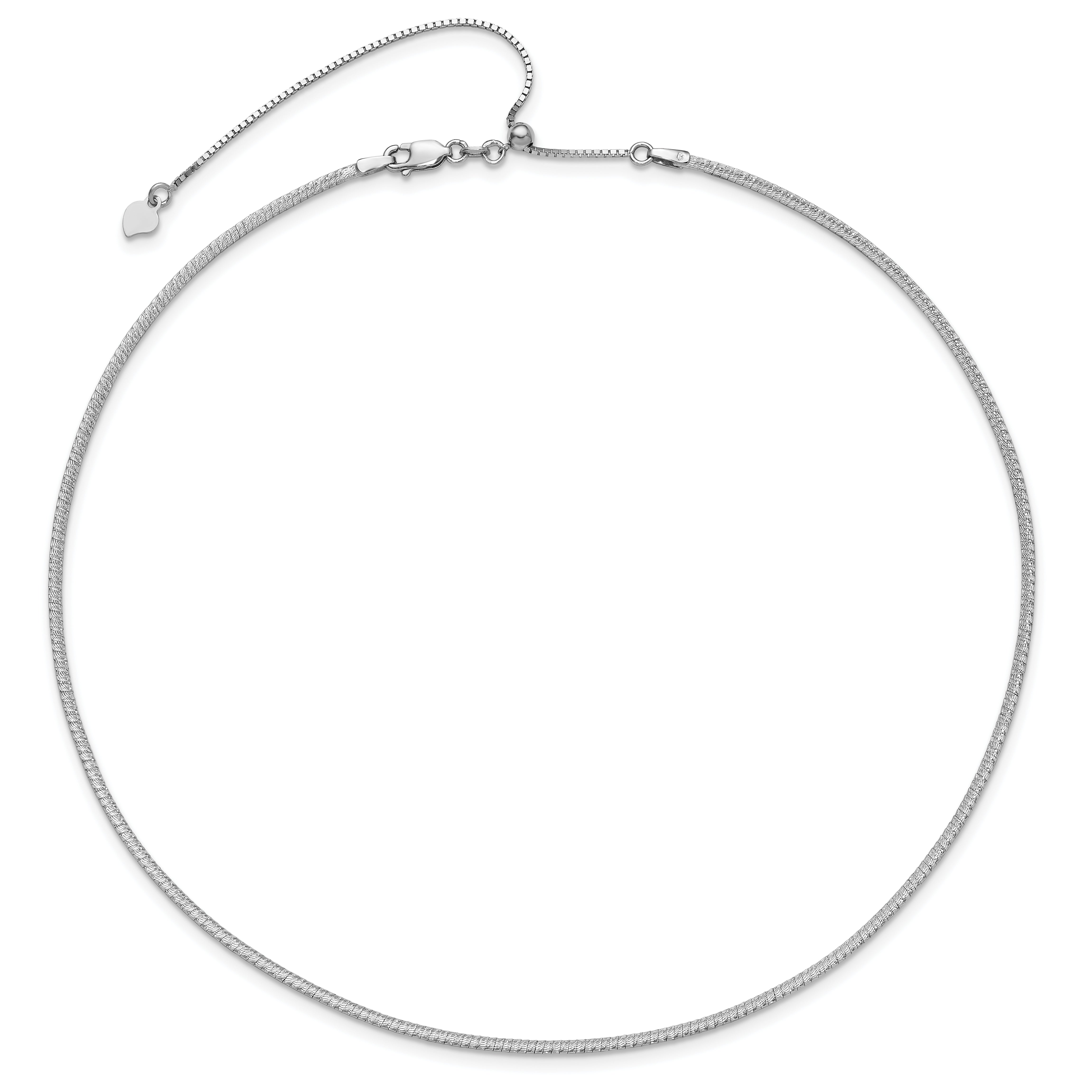 14K Two-Tone Gold Reversible Omega Necklace with Adjustable Design