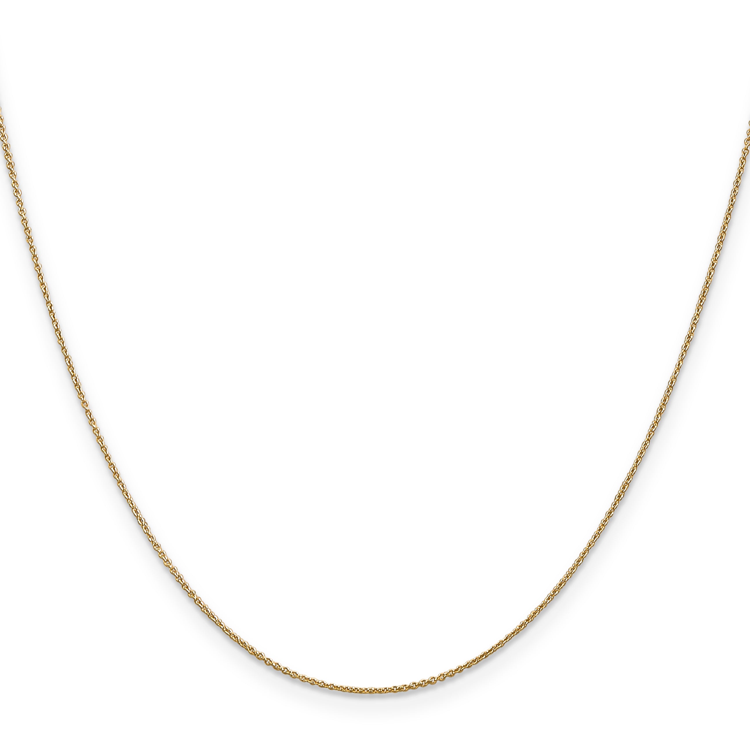 14K .8mm Round Cable Chain