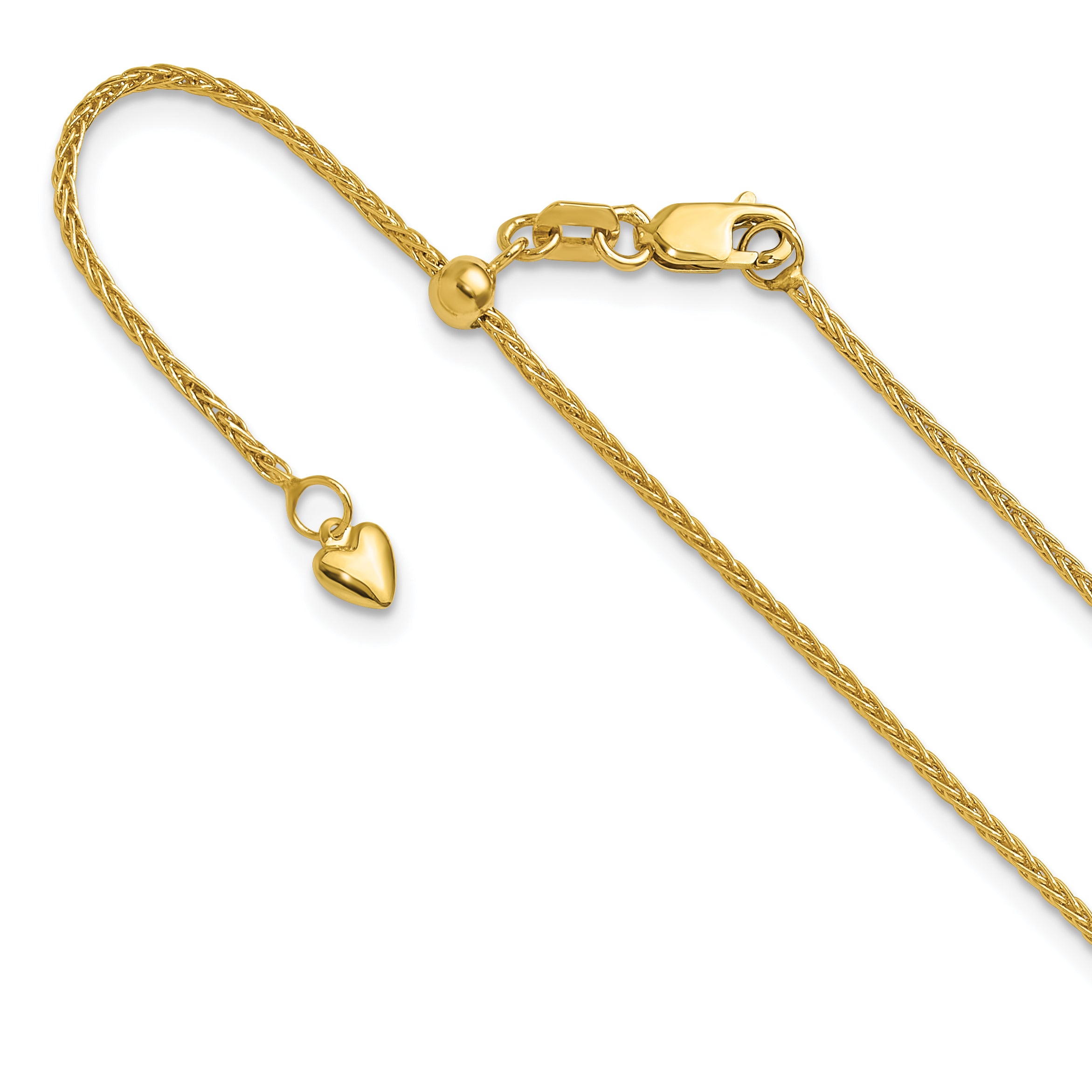 14K Adjustable 1.4mm Wheat Chain Main image