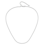 14K White Gold Adjustable 1.4mm Wheat Chain