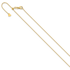 Adjustable Flat Cable Chain in 14K Yellow Gold