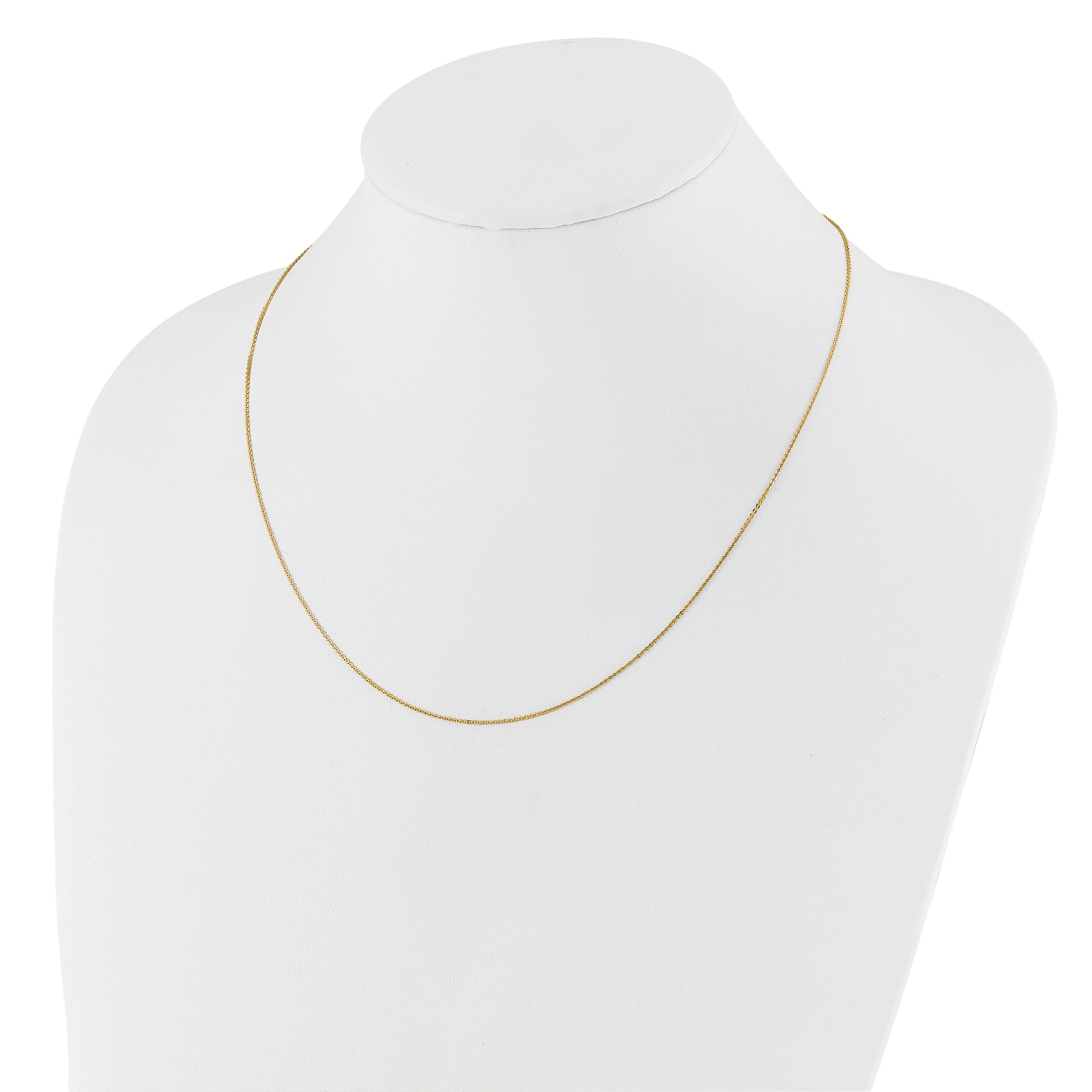 Adjustable Flat Cable Chain in 14K Yellow Gold