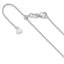 14K White Gold Adjustable 1.2mm Flat Cable Chain