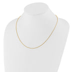 14K Adjustable 1.2mm Diamond Cut Rope Chain