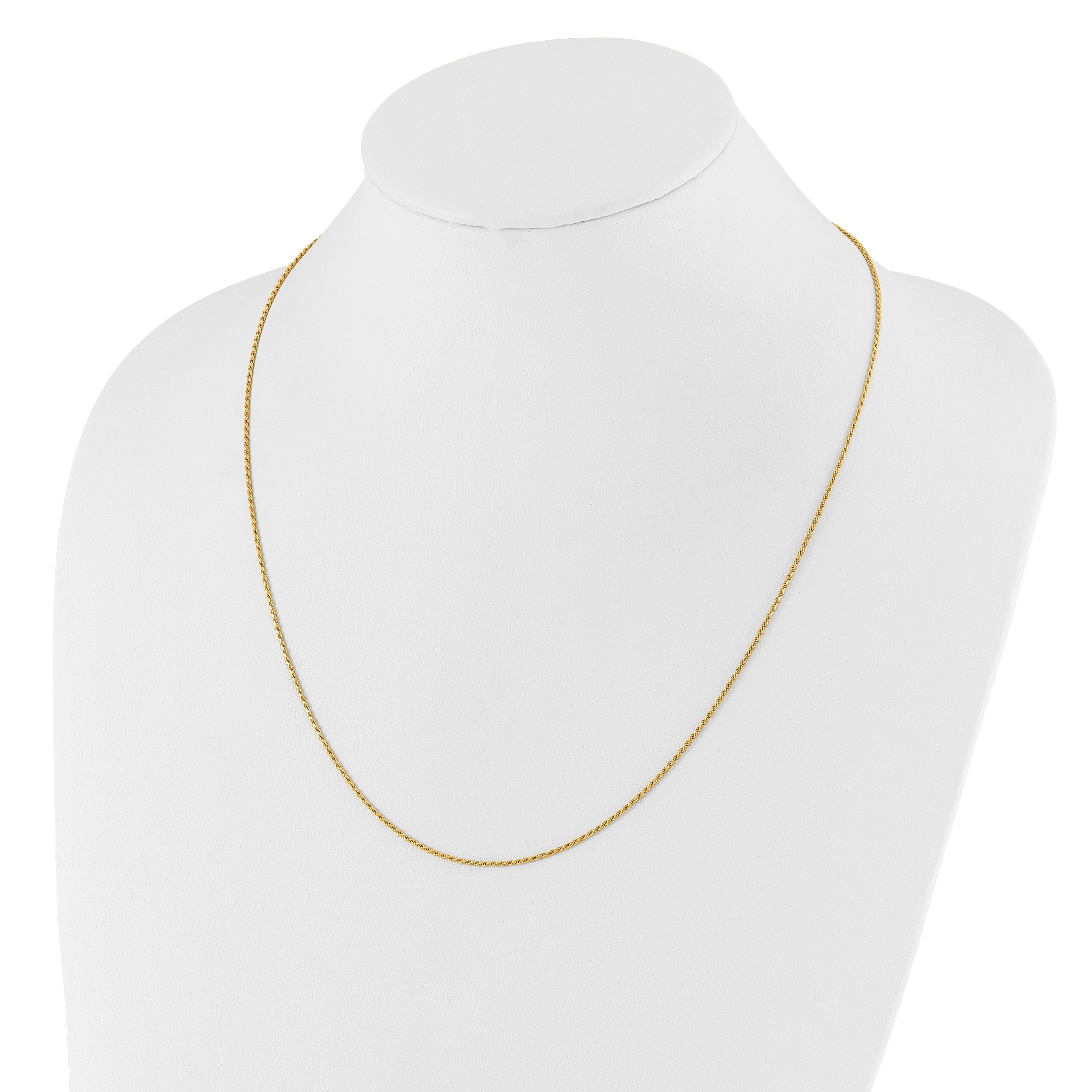 14K Adjustable 1.2mm Diamond Cut Rope Chain