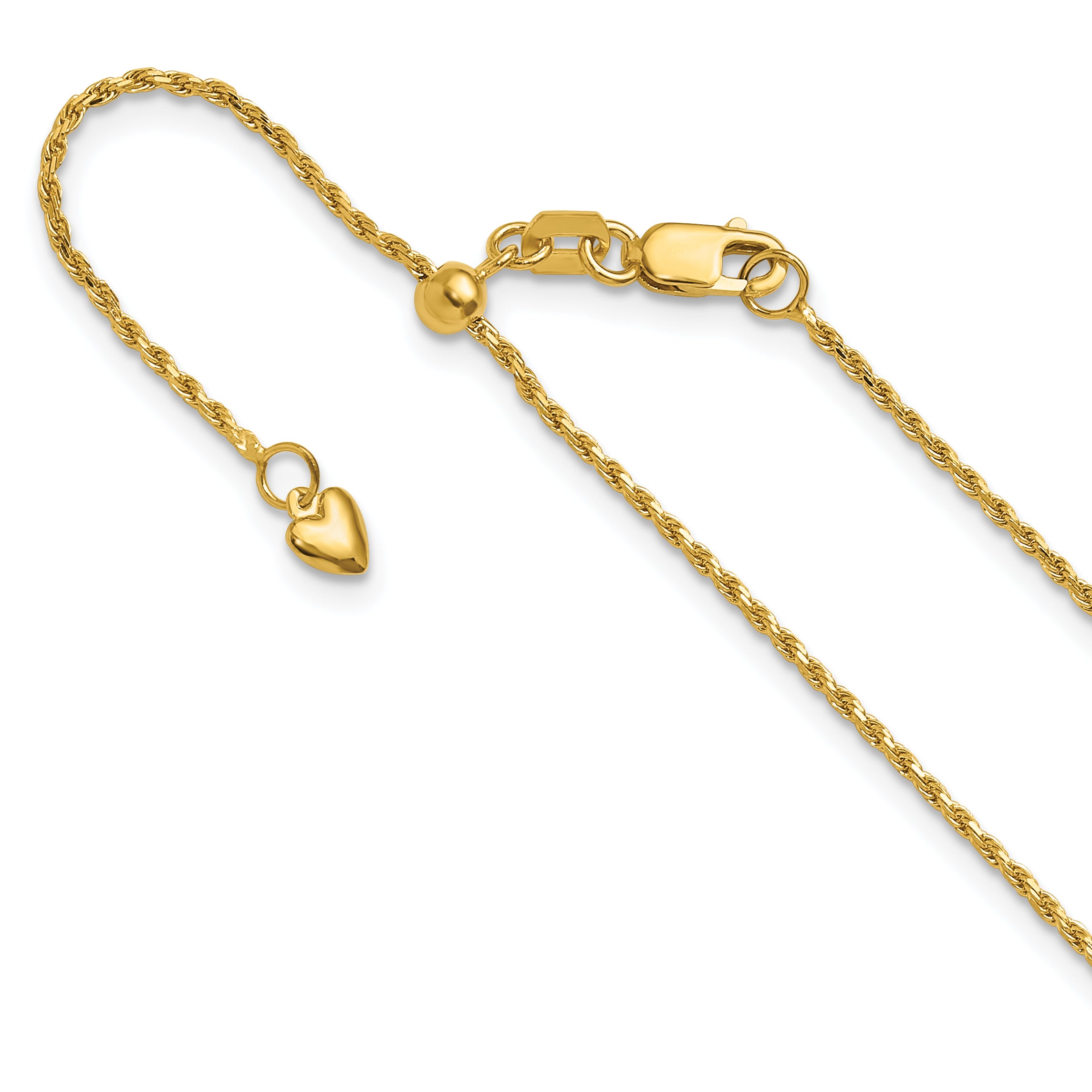 14K Adjustable 1.2mm D/C Rope Chain Main image