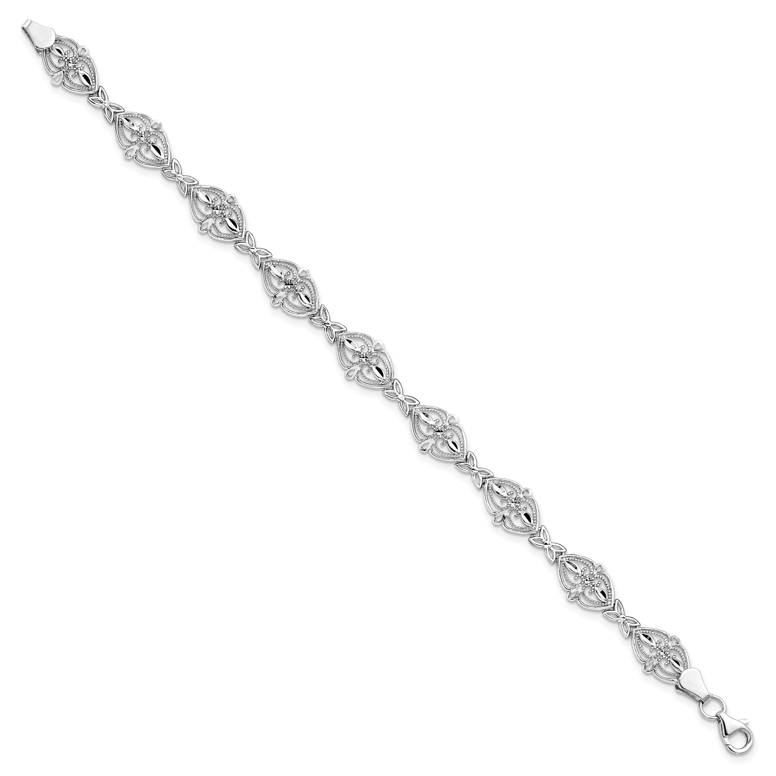14K White Gold Bracelet Secondary image