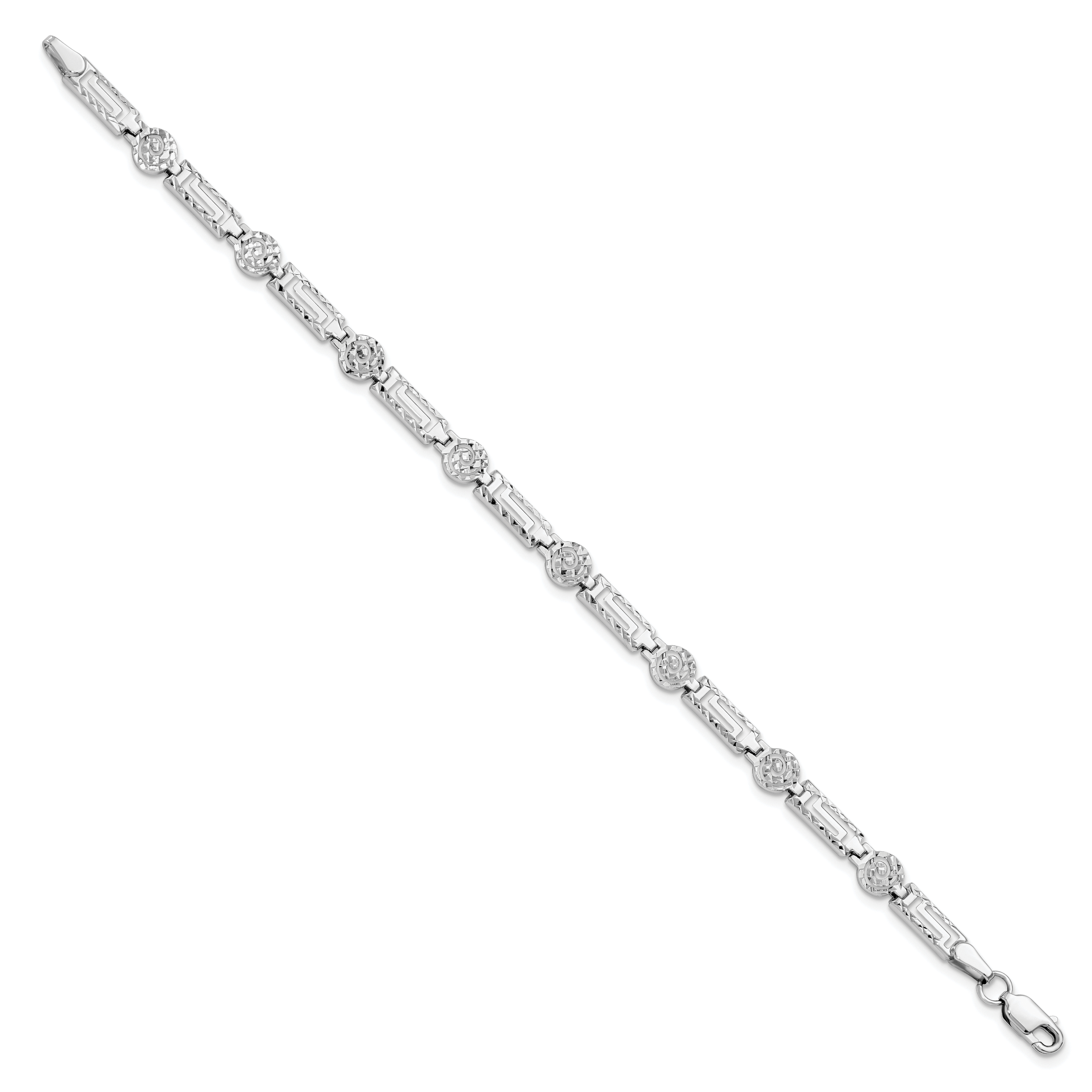 14K White Gold D/C Bracelet Secondary image