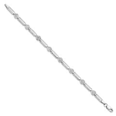14K White Gold D/C Bracelet