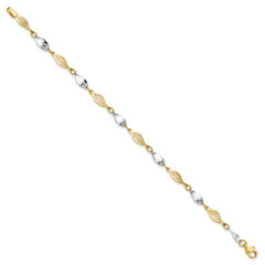 14K Two-tone Bracelet - 7