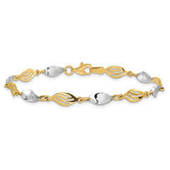 14K Two-tone Bracelet - 7