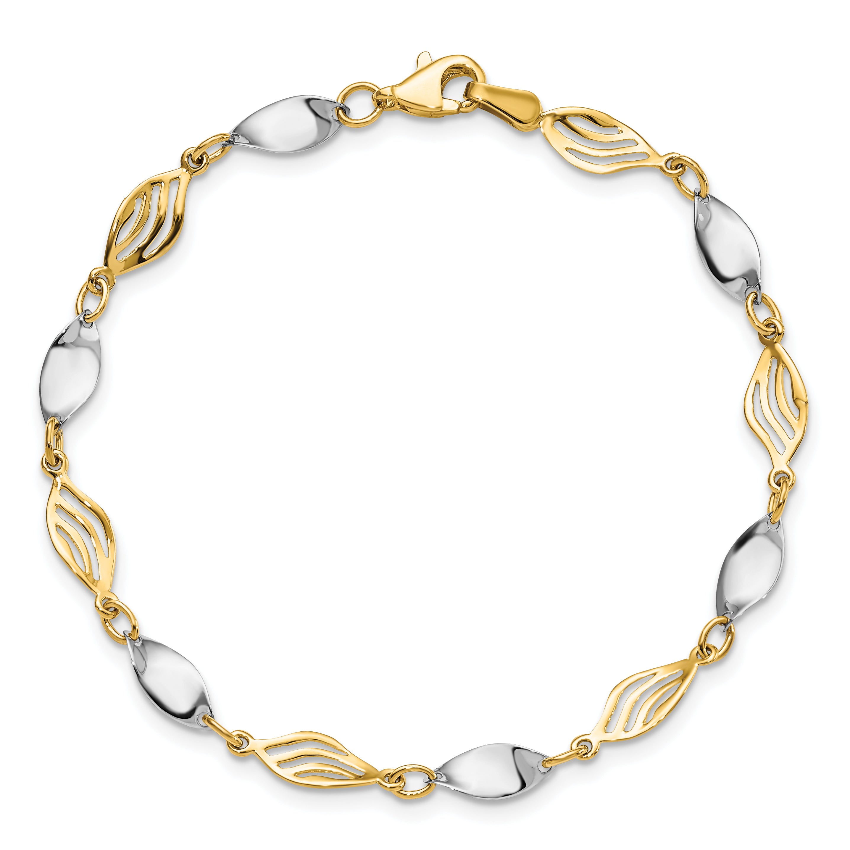 14K Two-tone Bracelet - 7