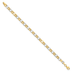 14K Two-Tone Polished Bracelet