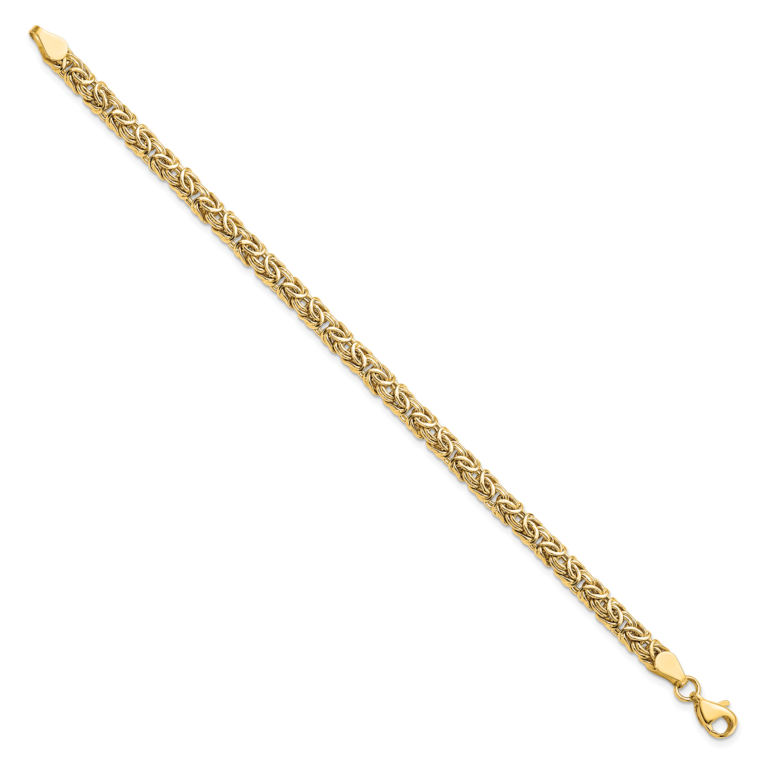 14K Polished Byzantine Bracelet Secondary image