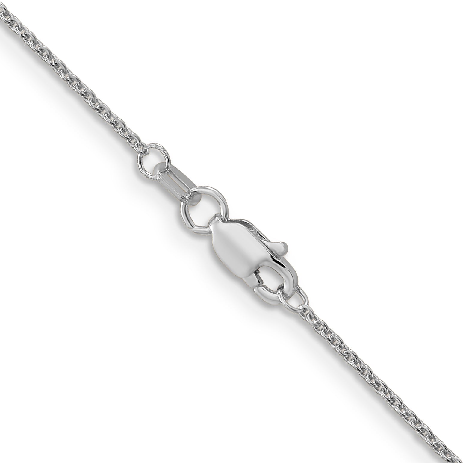 14K White Gold 1.1mm Round Cable Chain