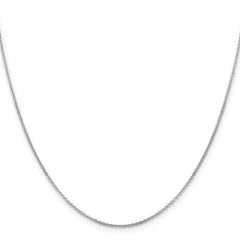 14K White Gold 1.4mm Flat Cable Chain