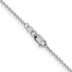 14K White Gold 1.4mm Flat Cable Chain