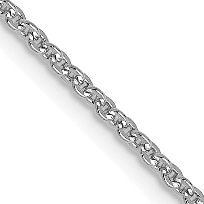 14K White Gold 1.4mm Flat Cable Chain