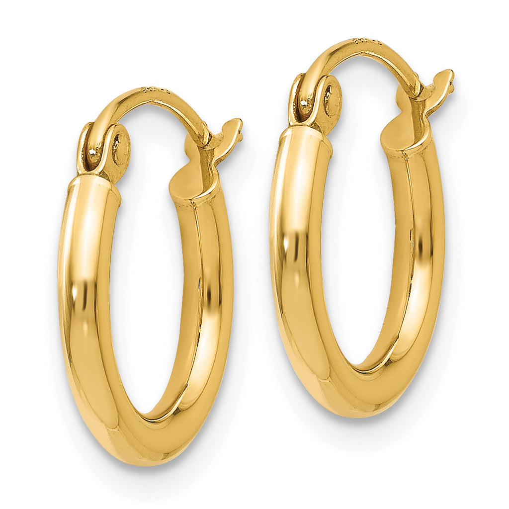 Polished Hoop Earrings in 14K Yellow Gold