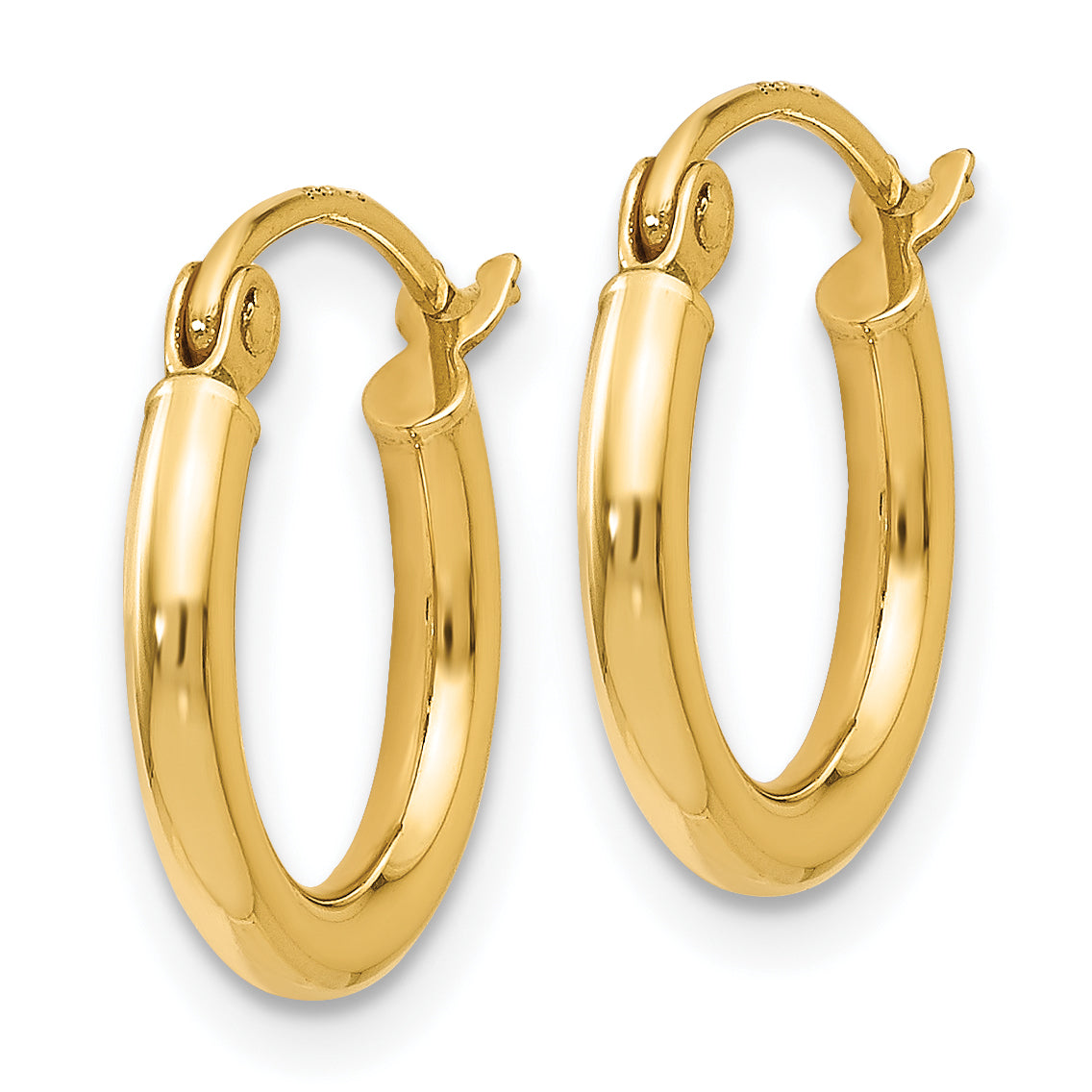 Polished Hoop Earrings in 14K Yellow Gold