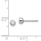 Inverness 14K White Gold Crystal April Birthstone Stud Earrings