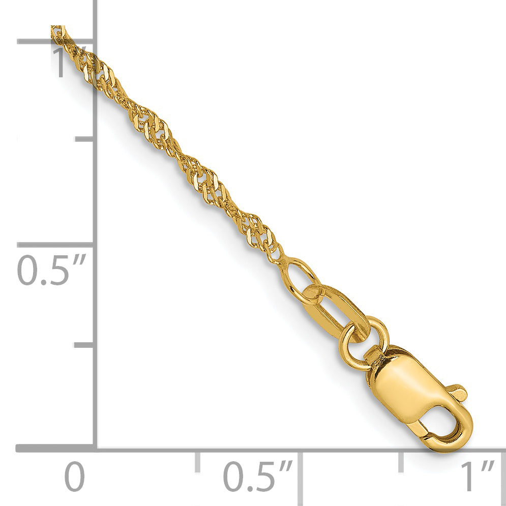 14K 1.3mm Singapore Chain Secondary image