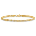 14K 3.0mm Wide Diamond-Cut Double Rope Chain