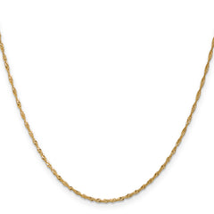 10K Yellow Gold Singapore Chain Necklace, Polished Unisex Elegance