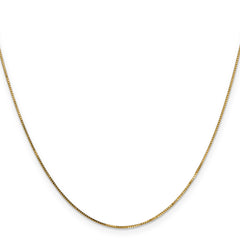 10K Gold Box Chain Necklace with Polished Finish Unisex Elegance