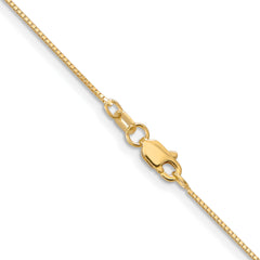 10K Gold Box Chain Necklace with Polished Finish Unisex Elegance