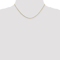 10K Gold Box Chain Necklace with Polished Finish Unisex Elegance