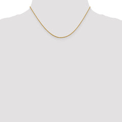 10K Gold Unisex Rope Chain Necklace with Polished Finish, 16 Inch