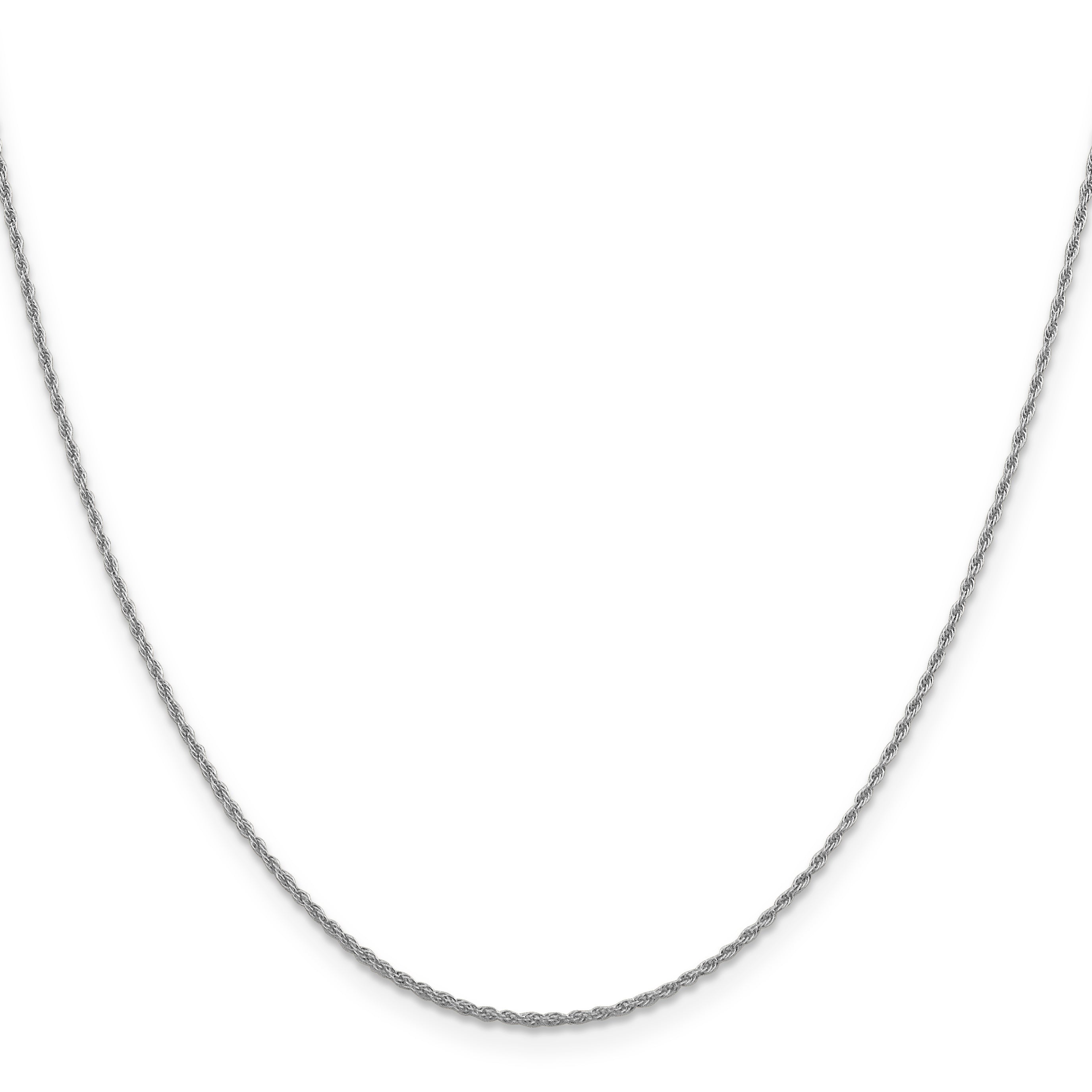 Loose Rope Chain in 10K White Gold, 1.2mm