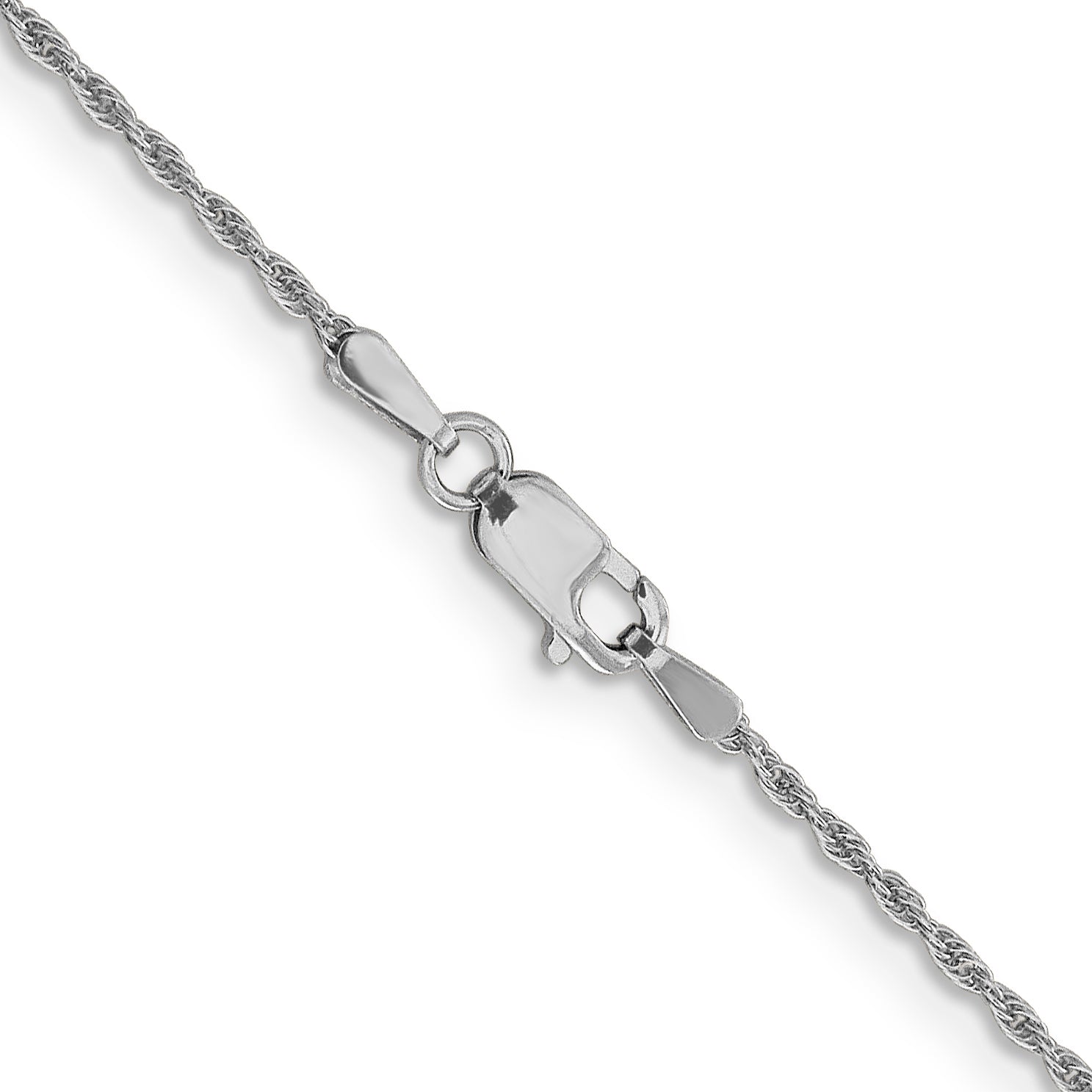 10K White Gold 1.2 mm Loose Rope Chain