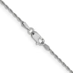 Loose Rope Chain in 10K White Gold, 1.2mm