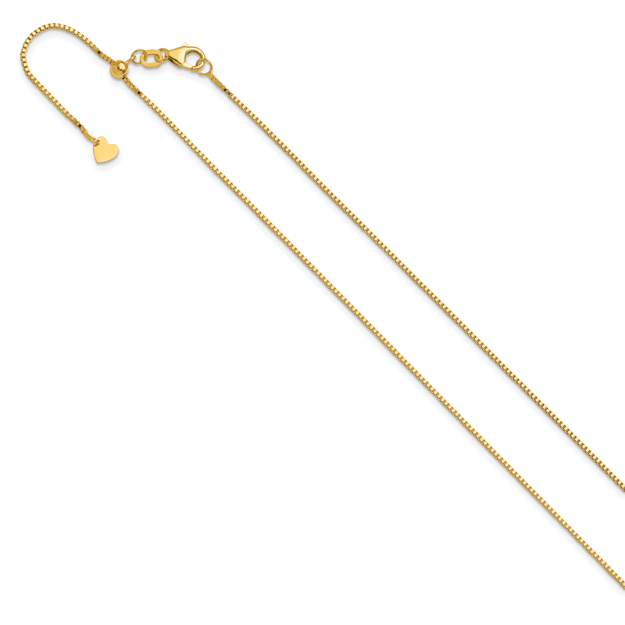 10K Adjustable .9mm Box Chain Secondary image